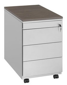 Verrijdbaar ladeblok | 3 lades | Alu | + pennenlade