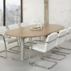Deens ovale vergadertafel 240x120cm