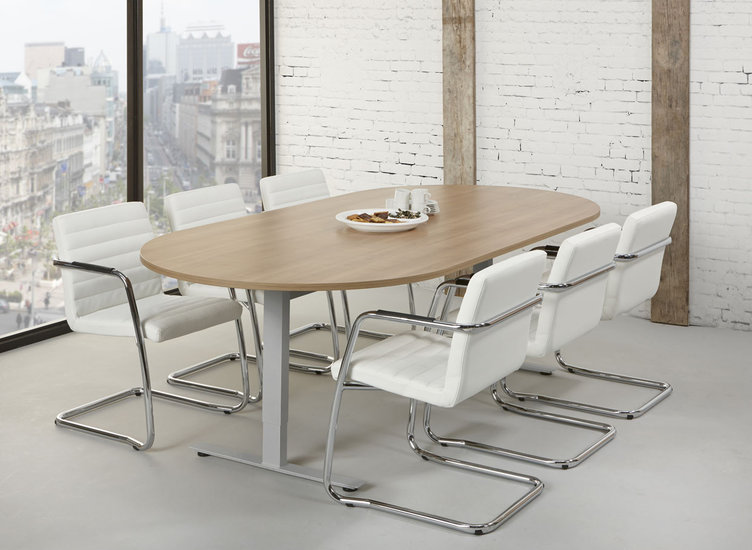 Deens ovale vergadertafel 240x120cm