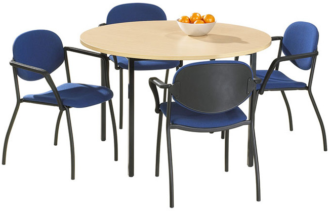 Ronde spreektafel 4poots, 120 cm