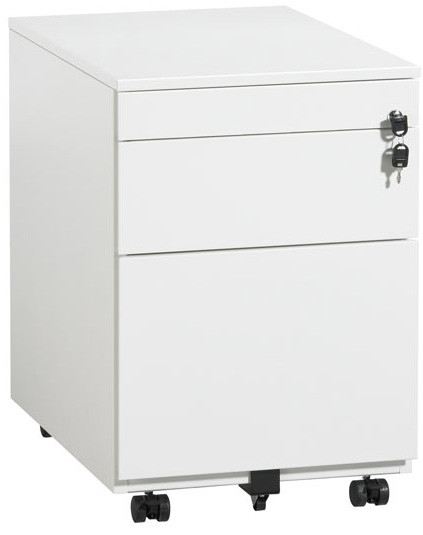 166934053.jpg Verrijdbaar ladeblok | 2 lades | Wit | + pennenlade