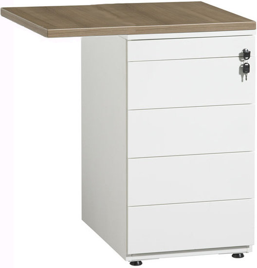 Aanbouwladeblok | 4 lades | Wit