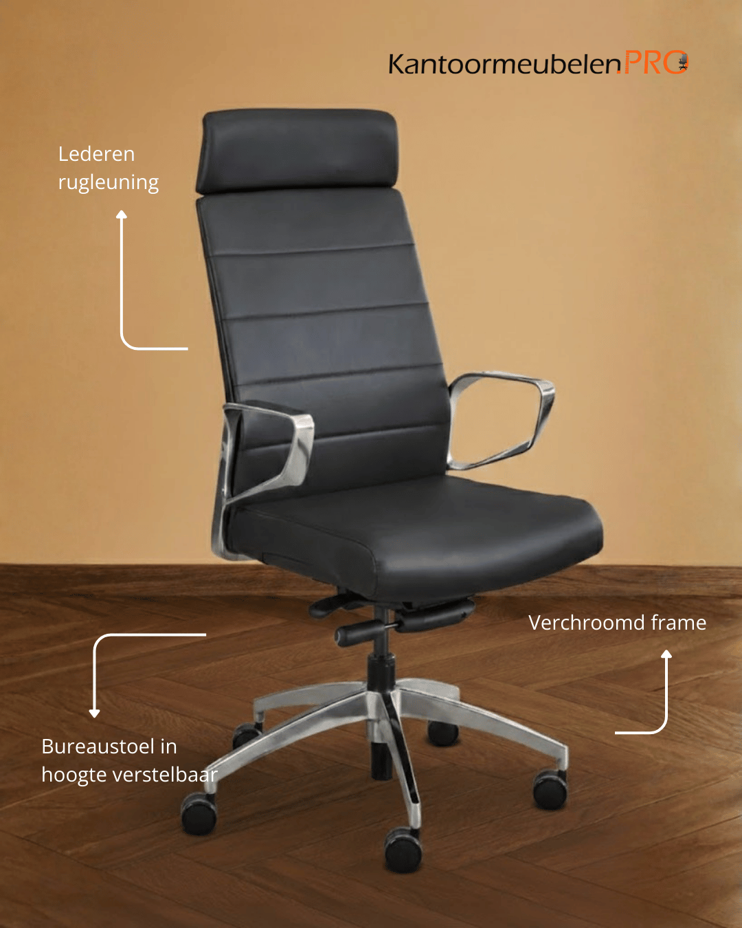 Directiebureastoel Luxe Zwart