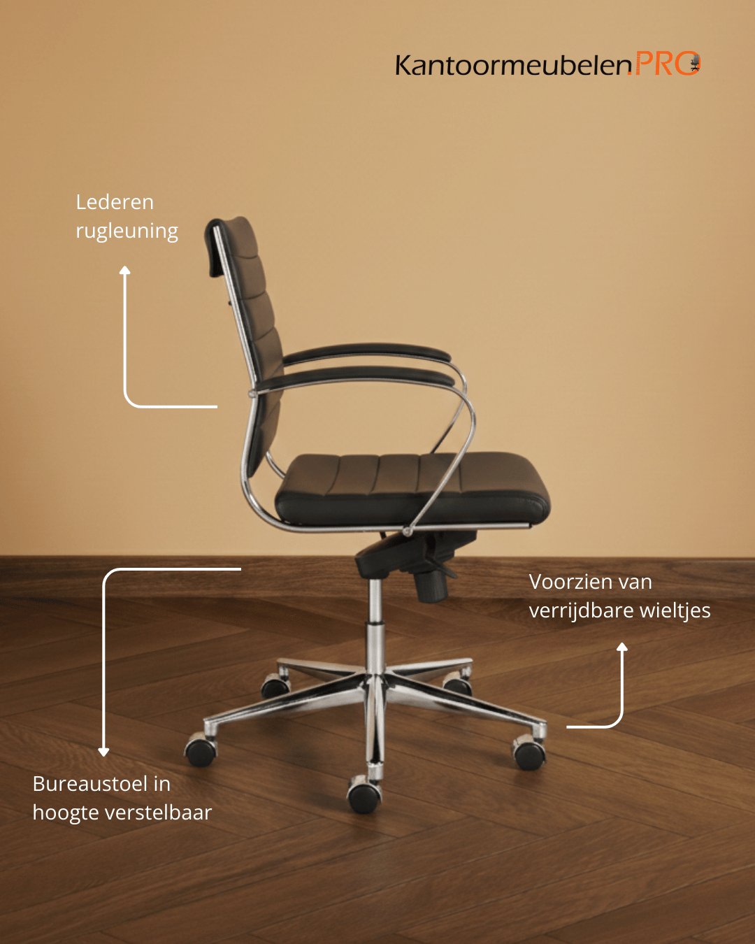 Design bureaustoel Zwart