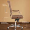 21-5.png Design Bureaustoel Bruin, hoge rug