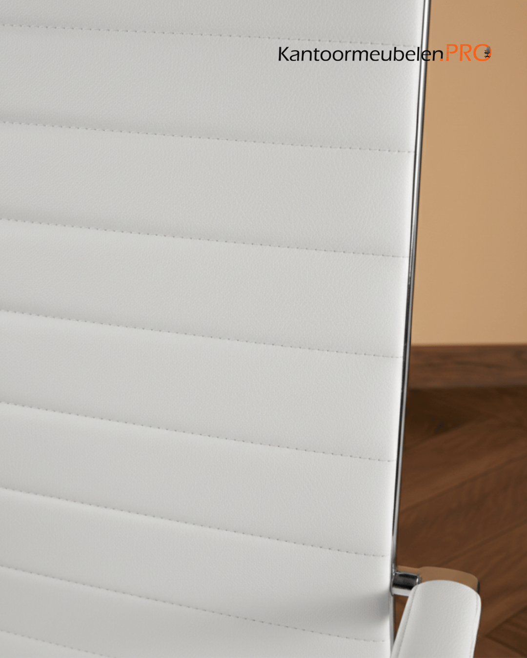 Design Bureaustoel Wit, hoge rug