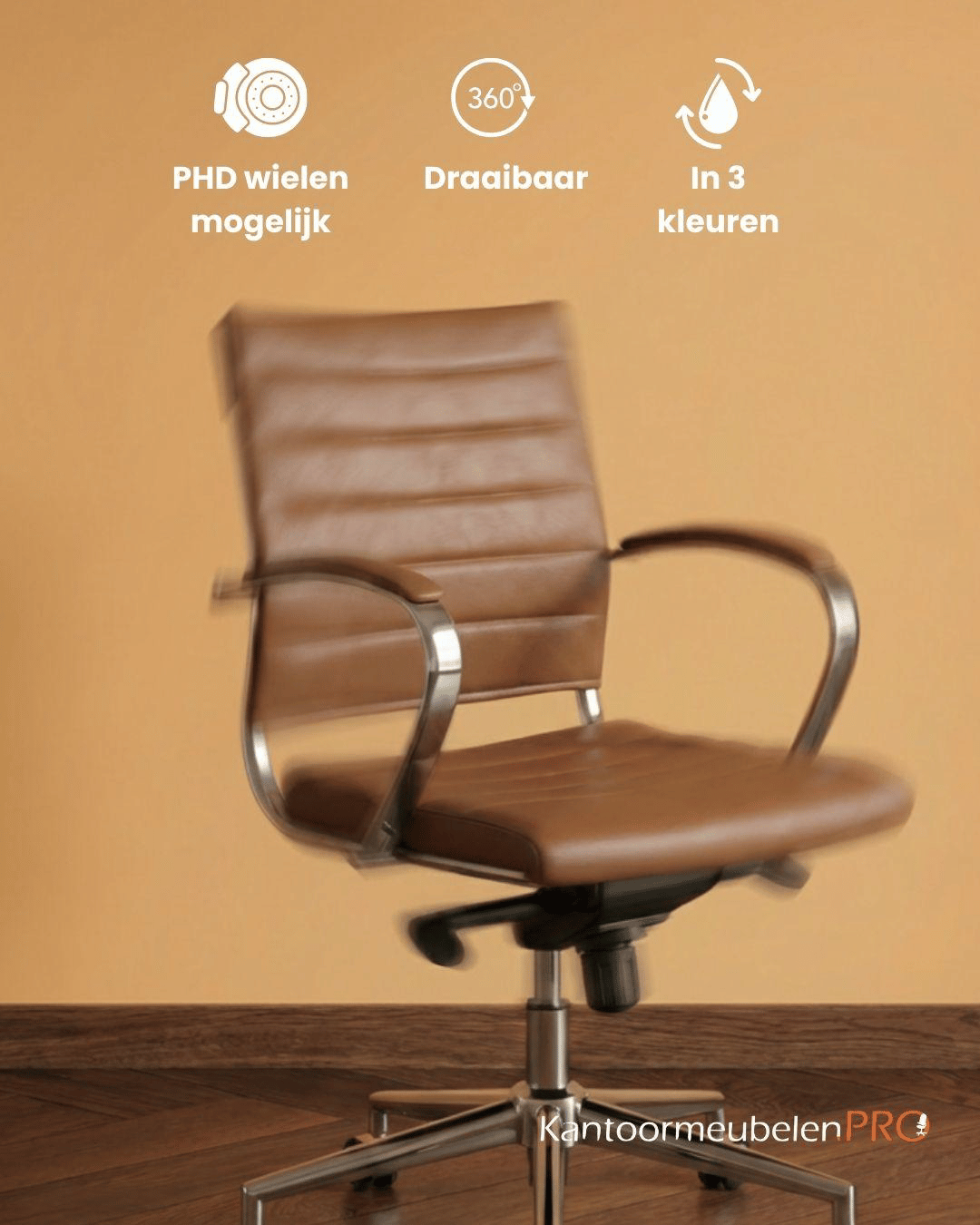 81.png Design Bureaustoel Bruin