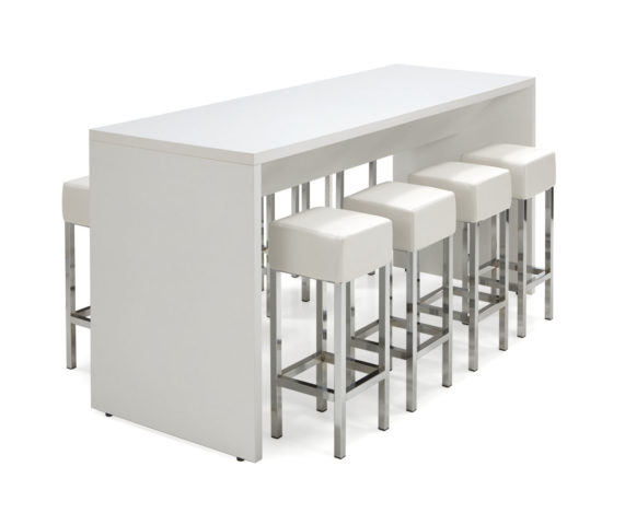 Bartafel 160x80cm Wit