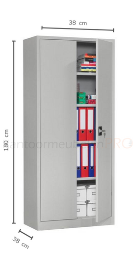 Draaideurkast-180x80x38cm-afmetingen.png Draaideurkast | 180x80x38cm