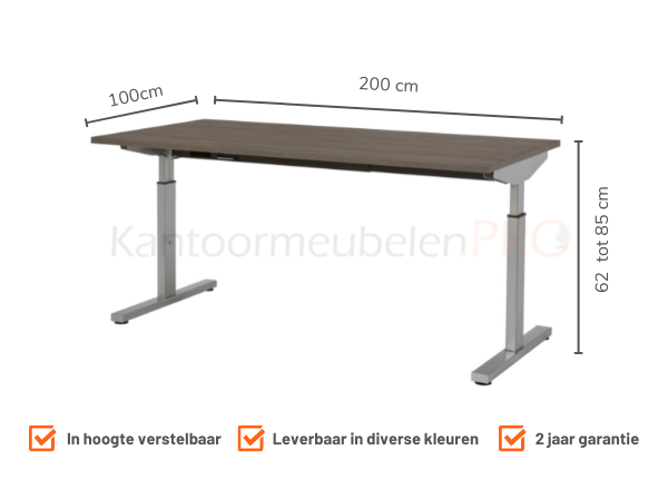 Ergonomisch Bureau | 200x100cm