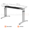 Ergonomisch Bureau | 140x80cm | NEN-EN527 | Verstelbaar