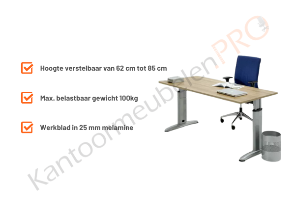 Ergonomische-Bureautafel-160x80cm-1.png Ergonomische Bureautafel | 160x80cm | NEN-EN527 | Verstelbaar