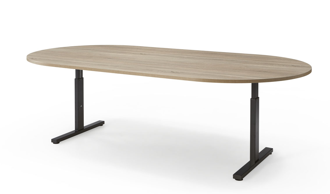 Deens ovale vergadertafel 240x120cm