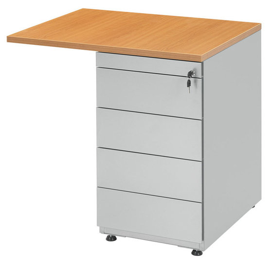 Standcontainer 4-laden (+pennenlade) + 80x60cm aanbouw