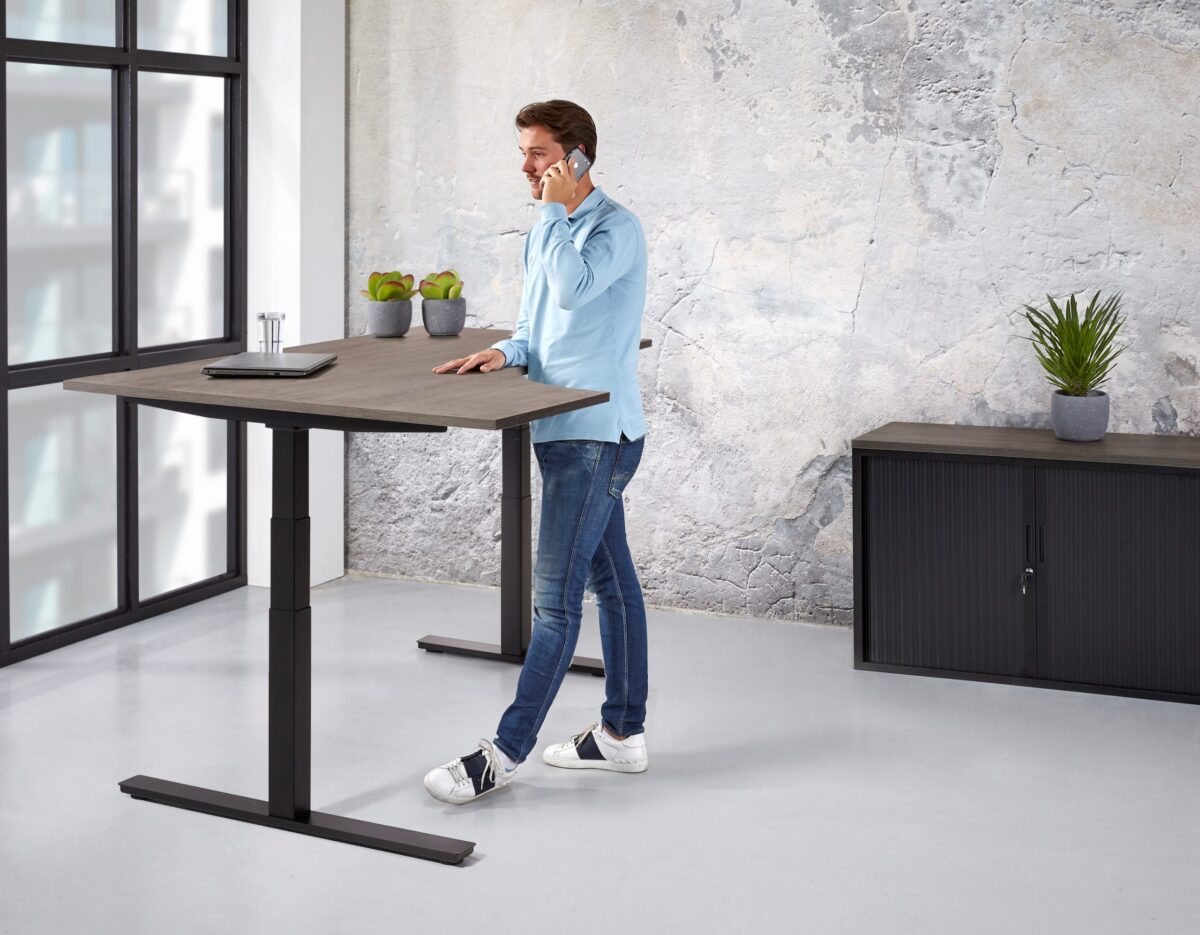 Elektrisch Wingbureau | 160x120cm Links | NEN-EN527