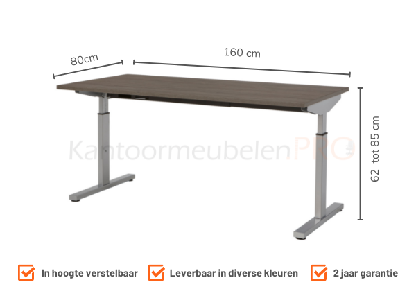 Easy Bureau | 160x80cm | NEN-EN527