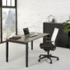 Bladkleur-Antraciet-Onderstel-Zwart-Slingerbureau Luxe Slinger Bureau | 180x80cm | NEN-EN527