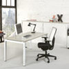 Bladkleur-Licht-Grijs-Onderstel-Wit-Slingerbureau.jpg Luxe Slinger Bureau | 160x80cm | NEN-EN527