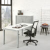 Bladkleur-Wit-Onderstel-Wit-Slingerbureau Luxe Slinger Bureau | 160x80cm | NEN-EN527