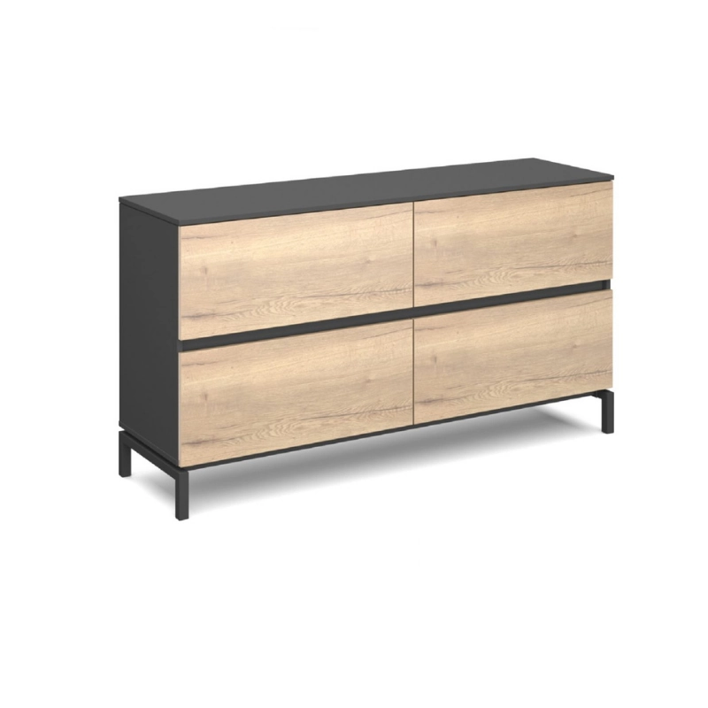 Dressoirkast-160x44x108cm-Halifax-Antraciet Dressoirkast | 160x44x108cm