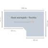 Elektrisch Wingbureau | 160x120cm Rechts | NEN-EN527