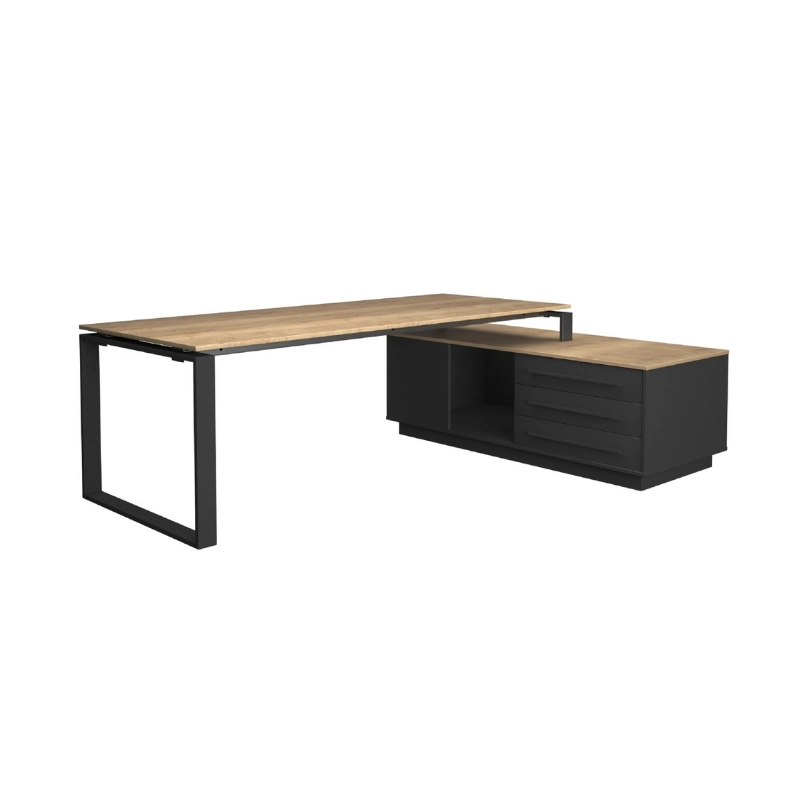 Hoekbureau-directie-Cube-rechts Directie hoekbureau CUBE | 224x180cm | Rechts