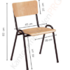 Kantinestoelschoolstoel-Florion-hout-afmetingen Kantinestoel Cresta
