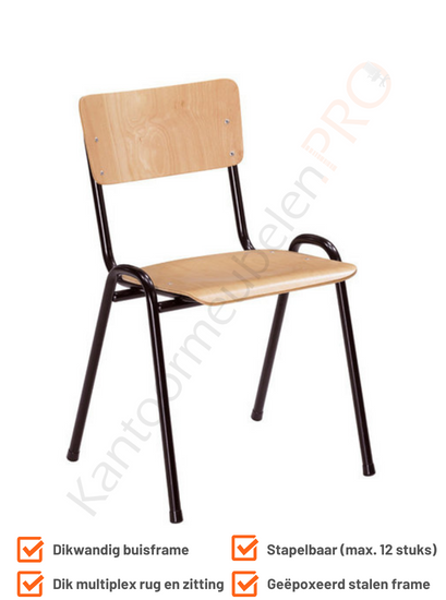 Kantinestoelschoolstoel-Florion-hout-usp Kantinestoel Cresta