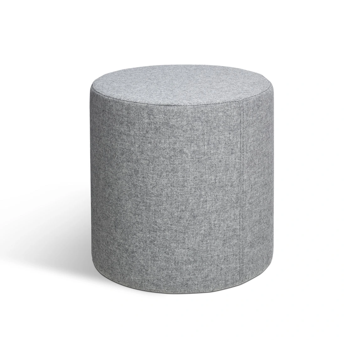 LR_poef_rond_grijs Ronde poef | Dia 45cm