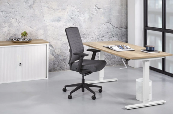 Slingerbureau-met-bureaustoel Slinger Bureau Zit/Sta | 120x80cm | NEN-EN527