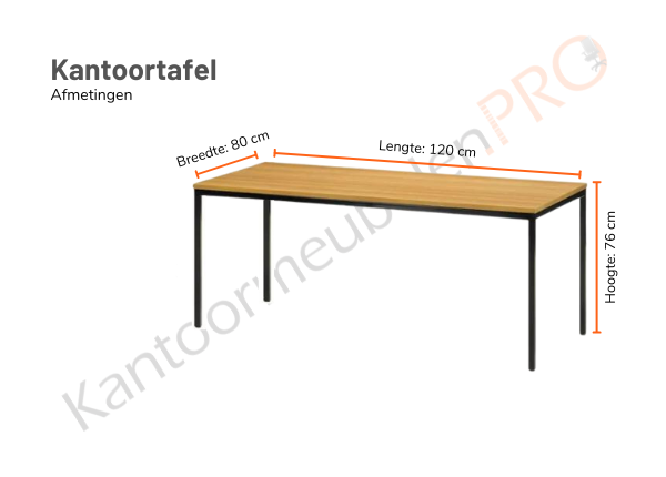 Kantoortafel | 120x80cm  | NEN-EN527